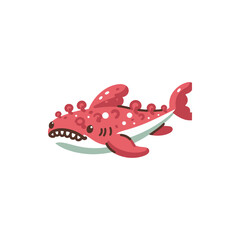 Colorful cartoon fish swimming in a vibrant ocean, surrounded by bubbles and coral