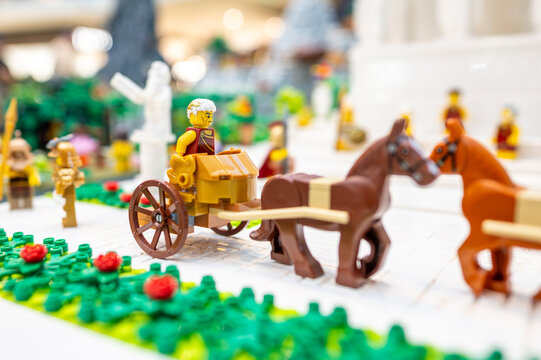 Lego toys in action