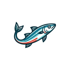 Colorful illustration of a fish swimming gracefully, showcasing vibrant patterns and aquatic life