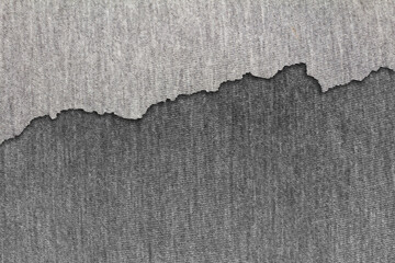 High-Resolution Torn Edges of Linen Grey Fabric Texture with Fine Distressed Textile Grain and Stripes for Banner, Poster and Creative Design