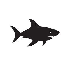 Shark silhouette vector illustration