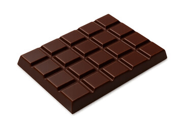 Delicious dark chocolate bar isolated on transparent background