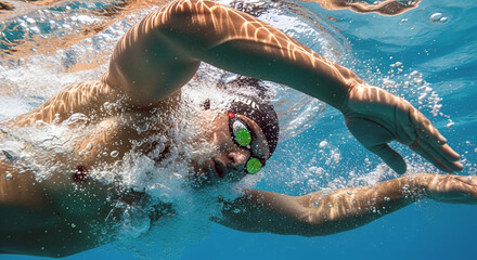 man swimming underwater, World Aquatics Championships