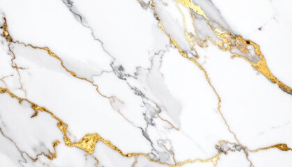 Fototapeta premium Elegant White Marble Texture with Gold Veins Depicting Luxury and Natural Design Elements