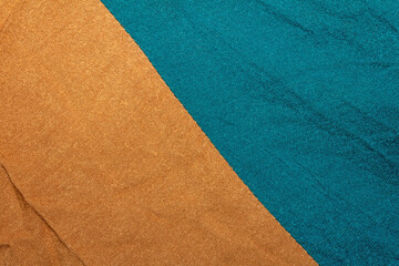 High-Resolution Blue and Brown Fabric Textures. The Rugged Texture Offers a Strong Visual Aesthetic, Suitable for Text Space, Fashion Design, Mockups, Posters and Creative Projects.