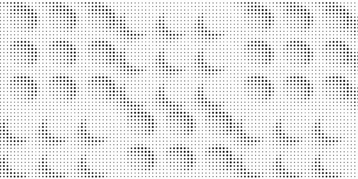 Grunge halftone gradient background. Faded grit noise texture. White and black sand wallpaper. Retro pixelated backdrop. Anime or manga style comic overlay. graphic design textured template modern