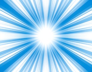 Obraz premium Radial blue and white burst background