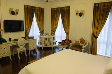 interior of a hotel bedroom