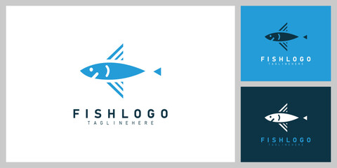 Modern Minimalist Fish Logo Vector Design for Seafood and Fishing Brands
