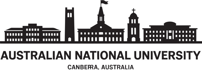Australian National University Skyline Silhouette A Symbol of Academic Excellence