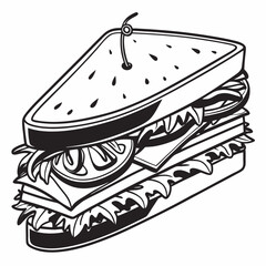 vector illustration of a sandwich