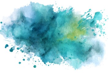 Teal Aqua Watercolor Splash Texture