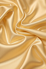 Fototapeta premium yellow golden silk satin fabric background