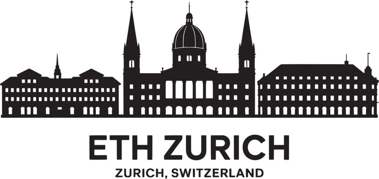 ETH Zurich Switzerland Skyline Silhouette Vector Illustration Design Graphic
