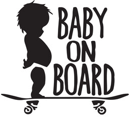 Baby on Board" Skateboard Sticker