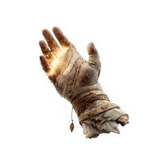 Fototapeta premium Glowing Hand of Power Mystical Artifact with Runes and Ancient Symbolism