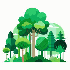Fototapeta premium green tree vector illustration