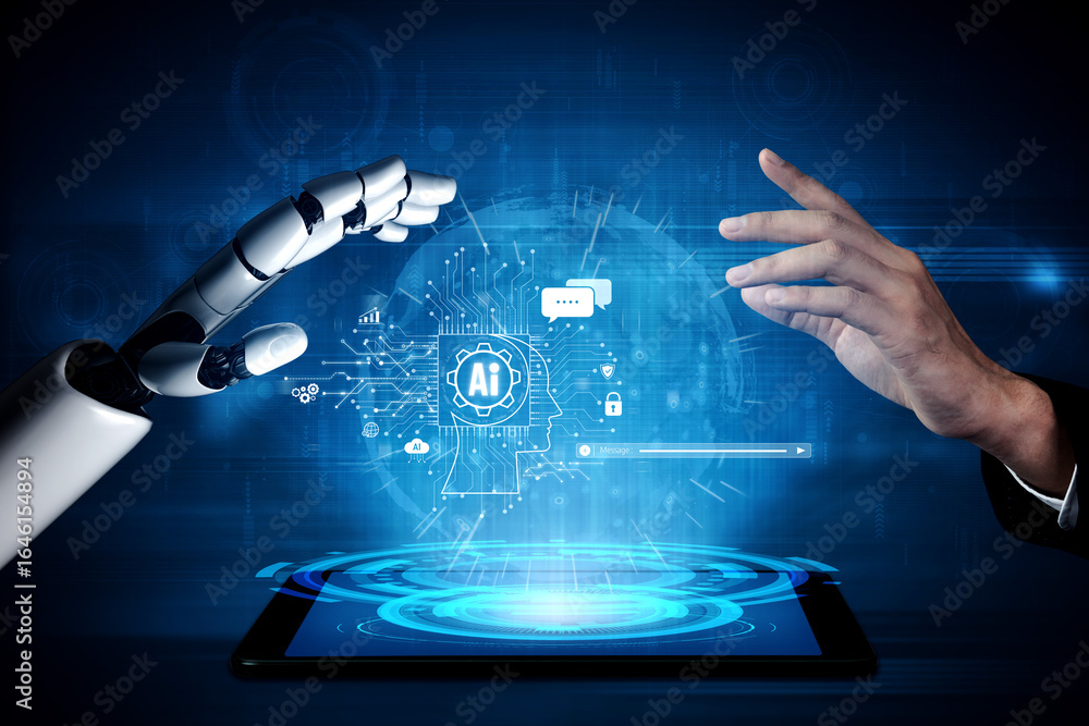 Poster ai virtual assistant artificial intelligence chatbot controlled by prompt engineering for explainabl