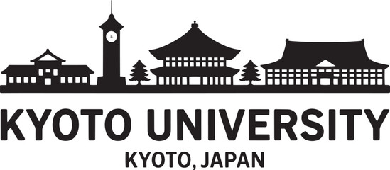 Fototapeta premium Kyoto University Skyline Silhouette A Symbol of Academic Excellence in Kyoto Japan