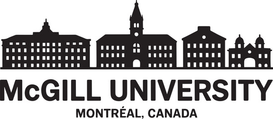 Obraz premium McGill University Skyline Silhouette A Symbol of Academic Excellence in Montreal Canada