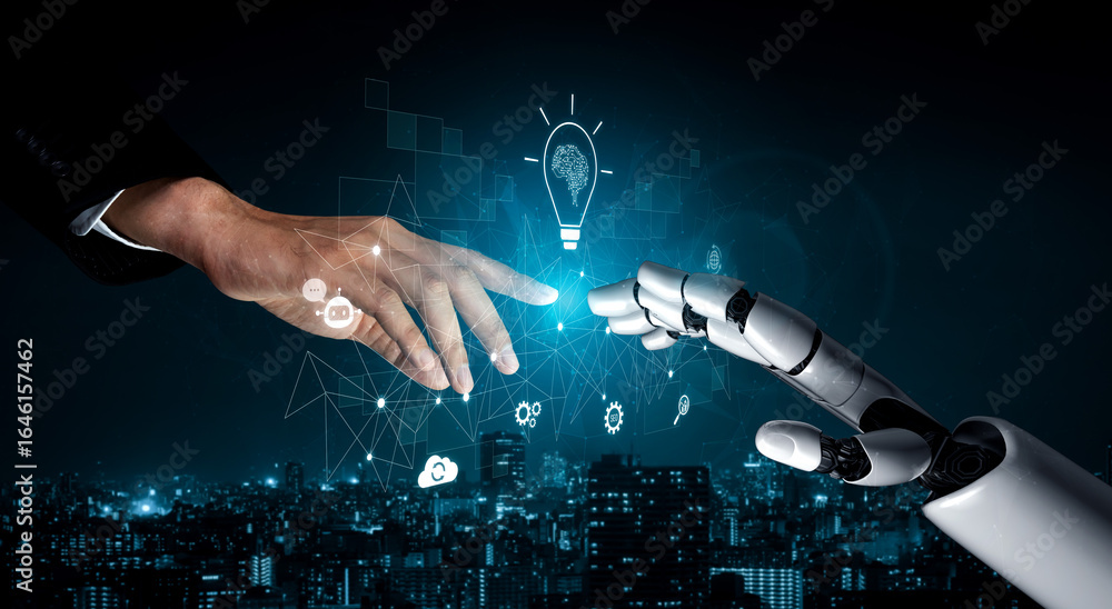 Poster ai generating innovative ideas, linking data through neural networks, enhancing automation, powering
