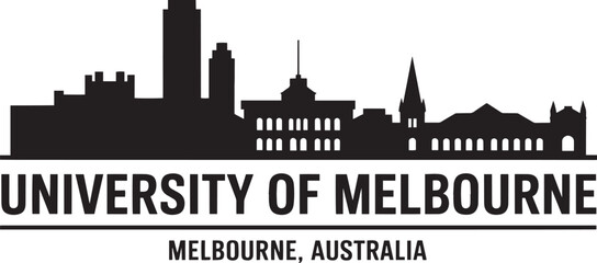 Fototapeta premium University of Melbourne Silhouette Australia Skyline Landmark Building Architecture Design