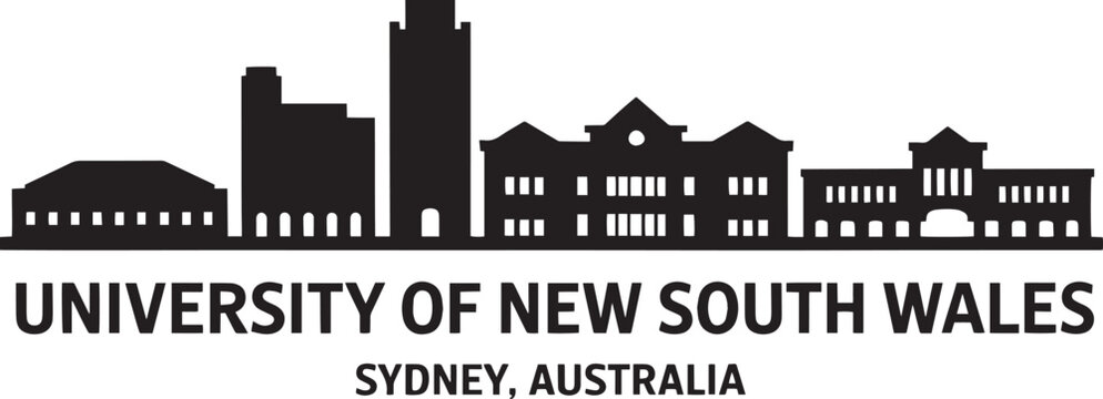 University of New South Wales Silhouette Skyline Emblem Sydney Australia Landmark Icon