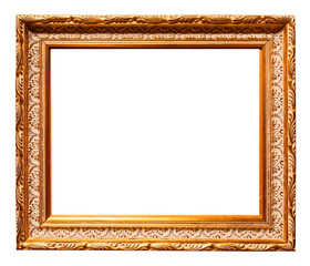 old horizontal wood carved painting frame cut out