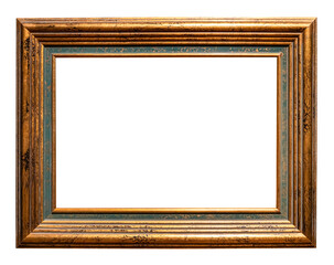 retro horizontal wooden wide picture frame cut out