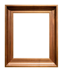 retro classic wide wooden picture frame cut out