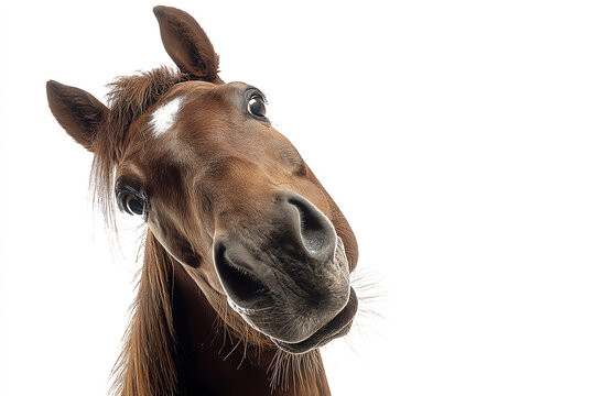 funny horse portrait, AI generated
