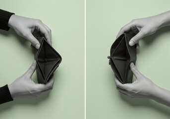 Empty wallet in hands