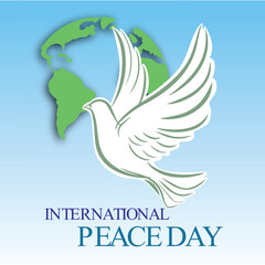 Flying White Dove Symbolizing Global Harmony and Freedom