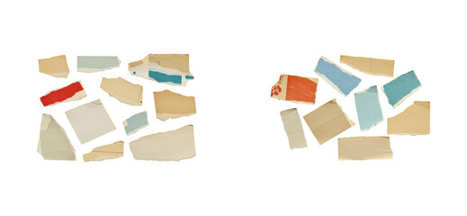 Colorful fragments of paint on canvas art studio visual art creative space texture exploration. Set cut out PNG