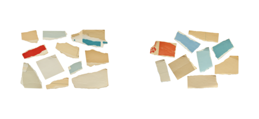 Colorful fragments of paint on canvas art studio visual art creative space texture exploration. Set cut out PNG