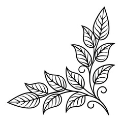 black and white leaves