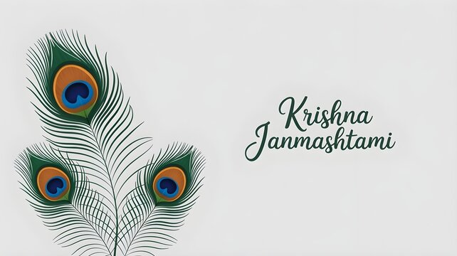 Krishna Janmashtami, hindu religion beautiful mockup
