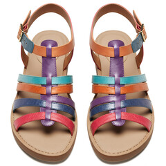 Colorful striped sandals with comfortable design casual summer beach footwear