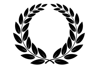 Vector art of laurel wreath isolated on white background