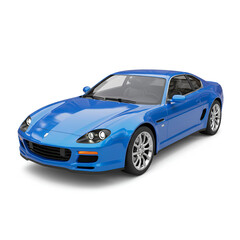 Blue sports car with modern design luxury vehicle automobile transportation