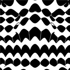 Wavy hexagon pattern, distorted perspective, optical illusion effect