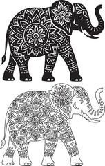 Mandala Silhouettes Bundle &ndash; Bold, Clean, and Perfect for Stock Illustration, Outline Design, Vector Design, Black and White Design, Editable Illustration Set