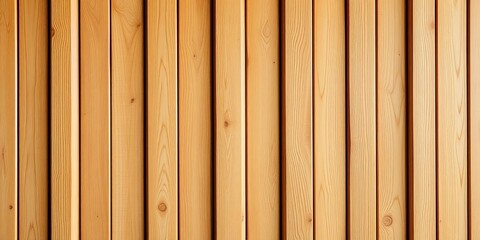 Naklejka premium Vertical striped natural light brown wood plank wall, vintage texture, natural, surface