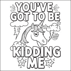 Bold and easy swear word coloring pages for adults.