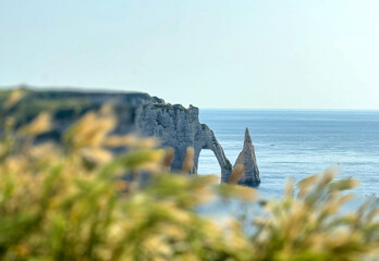 view of the cliffs of Etretat. English Channel