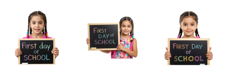 Exciting first day of school for little students classroom setting bright environment eye-level childhood joy. Cut out set png