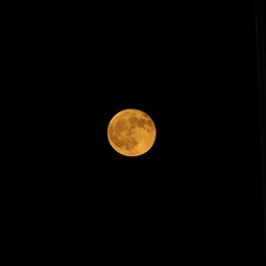 Orange moon over Bowman Gray Stadium