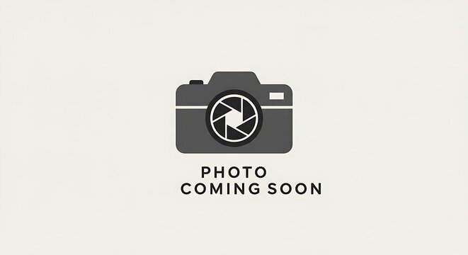 A placeholder image featuring a camera icon and the text "PHOTO COMING SOON" on a neutral background.