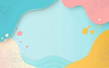 Abstract Composition with Soft Colors, Dotted Details, and Fluid Shapes
