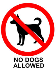 no dogs sign